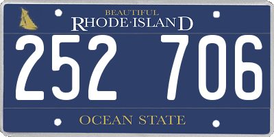 RI license plate 252706