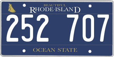 RI license plate 252707