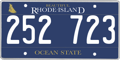 RI license plate 252723