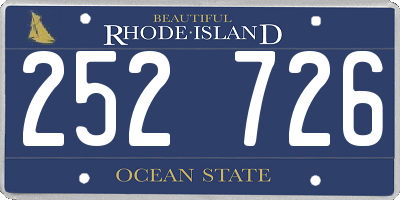 RI license plate 252726