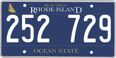 RI license plate 252729