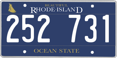 RI license plate 252731