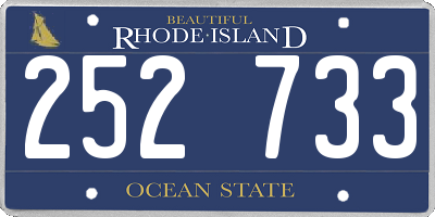 RI license plate 252733