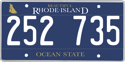RI license plate 252735