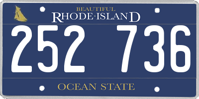 RI license plate 252736