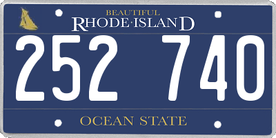 RI license plate 252740