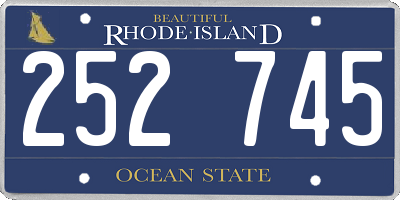 RI license plate 252745