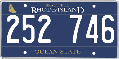 RI license plate 252746
