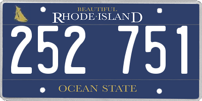 RI license plate 252751