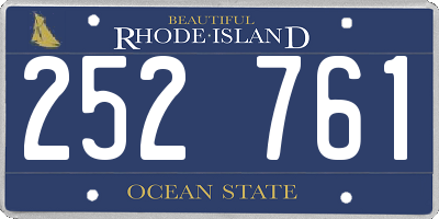 RI license plate 252761