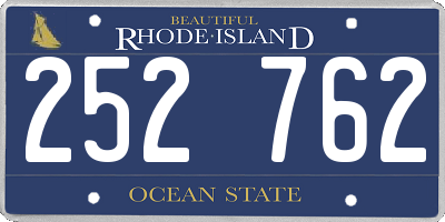 RI license plate 252762