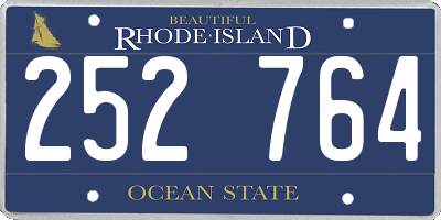 RI license plate 252764