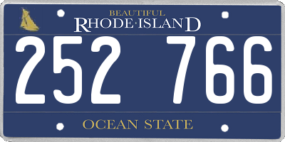 RI license plate 252766