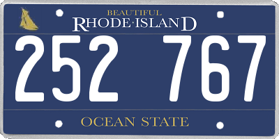 RI license plate 252767