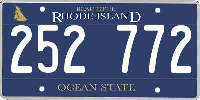 RI license plate 252772