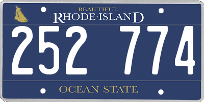RI license plate 252774
