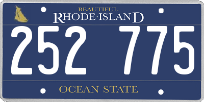 RI license plate 252775
