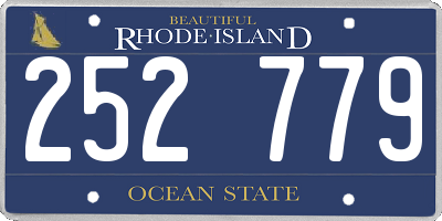 RI license plate 252779