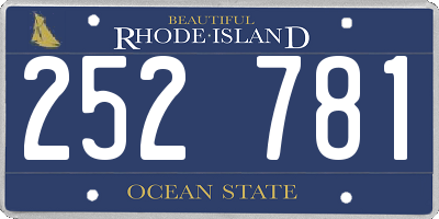 RI license plate 252781