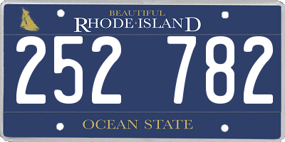 RI license plate 252782