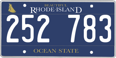 RI license plate 252783