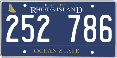RI license plate 252786