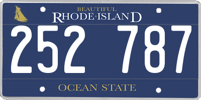 RI license plate 252787
