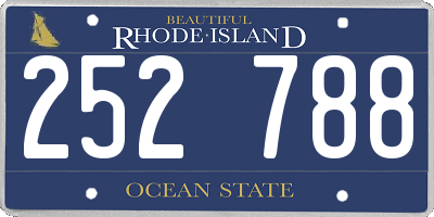 RI license plate 252788
