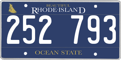 RI license plate 252793