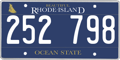 RI license plate 252798