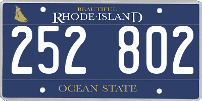 RI license plate 252802