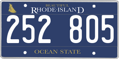 RI license plate 252805