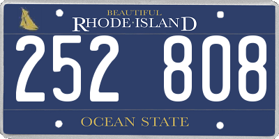 RI license plate 252808