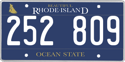 RI license plate 252809