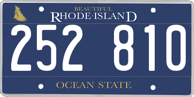RI license plate 252810