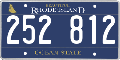 RI license plate 252812