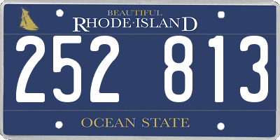 RI license plate 252813