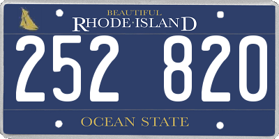 RI license plate 252820