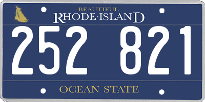 RI license plate 252821