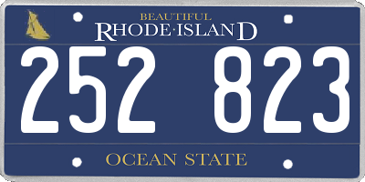 RI license plate 252823