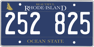 RI license plate 252825
