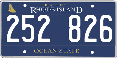 RI license plate 252826