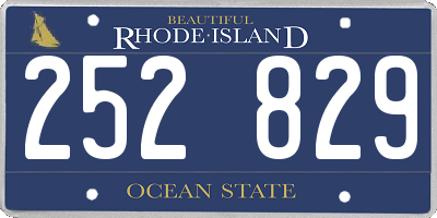 RI license plate 252829