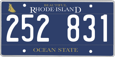RI license plate 252831