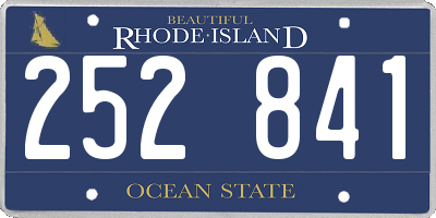 RI license plate 252841