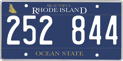 RI license plate 252844