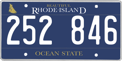 RI license plate 252846