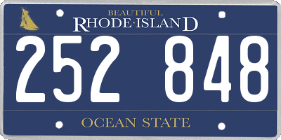 RI license plate 252848