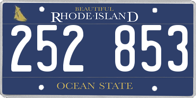 RI license plate 252853