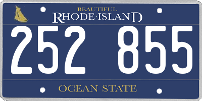 RI license plate 252855